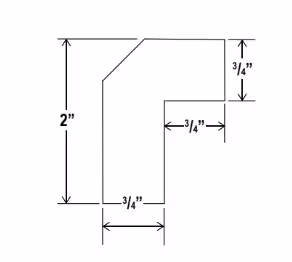 Angle Light Trail Molding - Shaker White