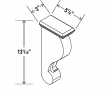3"W Corbel - Shaker White