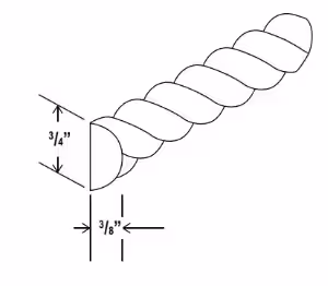 Rope Moulding - Shaker White