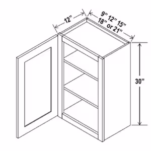 (1) Door Wall Cabinet - Shaker White