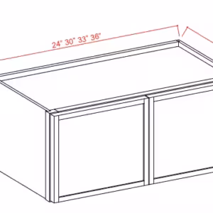 (2) Door Bridge Wall Cabinet - Slim Shaker White Dove